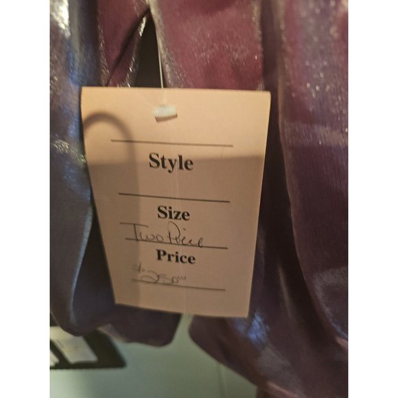 Vtg Nikolia Maids Mother Of The Bride 2 Piece Skirt Jacket Iridescent Purple NWT - Picture 3 of 5